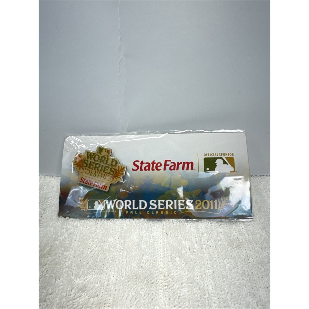 2011 World Series State Farm MLB Pin Sealed Texas Rangers St Louis Cardinals